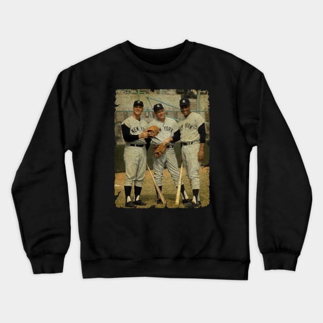 Roger Maris, Mickey Mantle, and Elston Howard in New York Yankees Crewneck Sweatshirt by anjaytenan